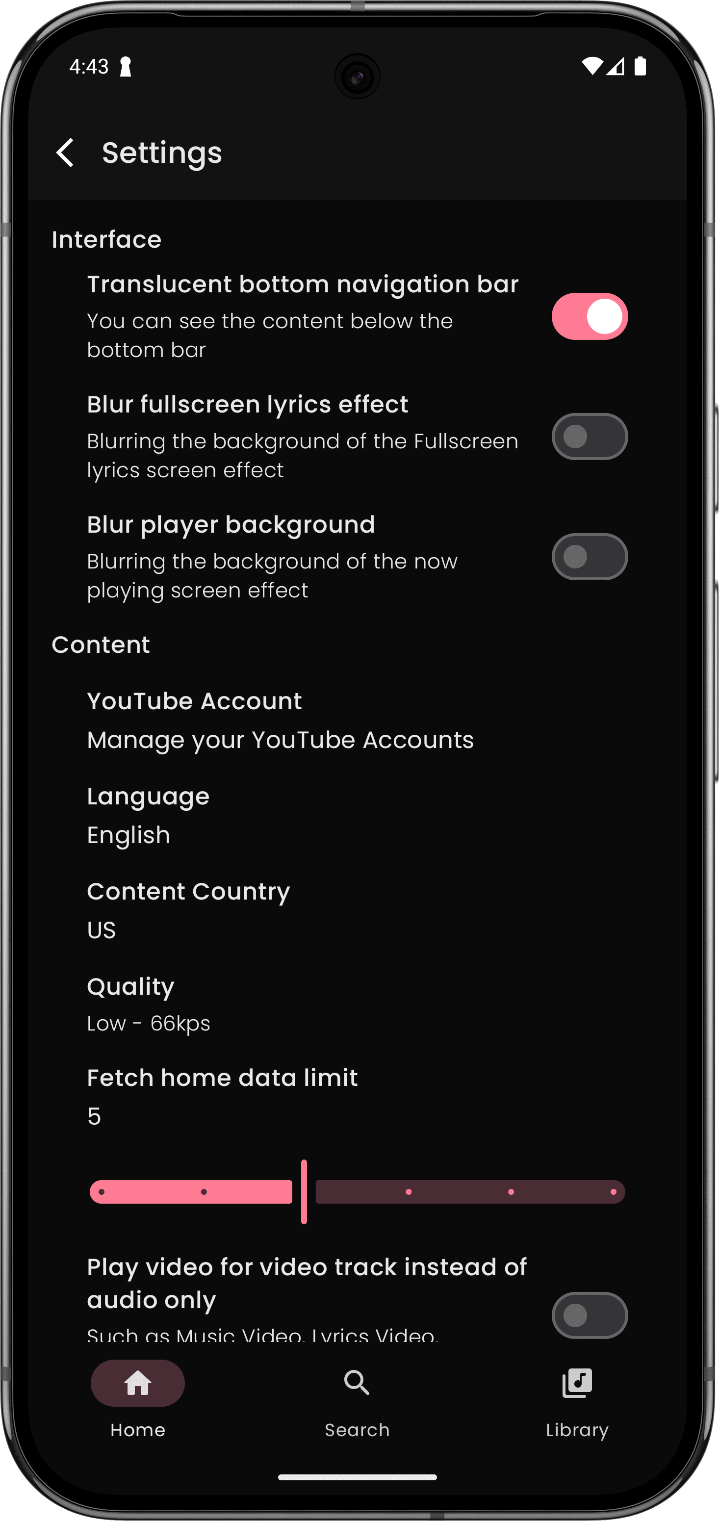 Y2Pro Music App Screenshot